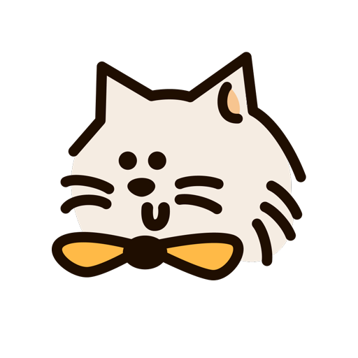 Ari, a cartoon cat in a yellow bow tie